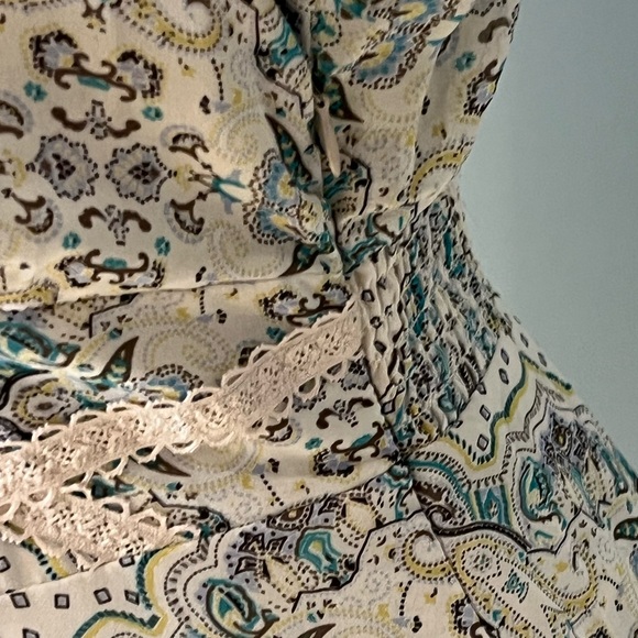 Free People Moonlight Bay mini dress | blue & white paisley print | size 8 - Picture 6 of 15